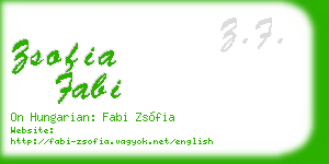 zsofia fabi business card